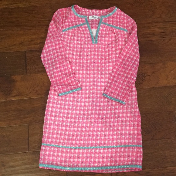 Vineyard Vines Dresses & Skirts - Vineyard Vines pink and turquoise 3/4 sleeve dress